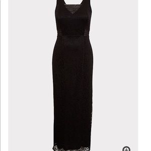 Torrid Special occasion black lace gown 12